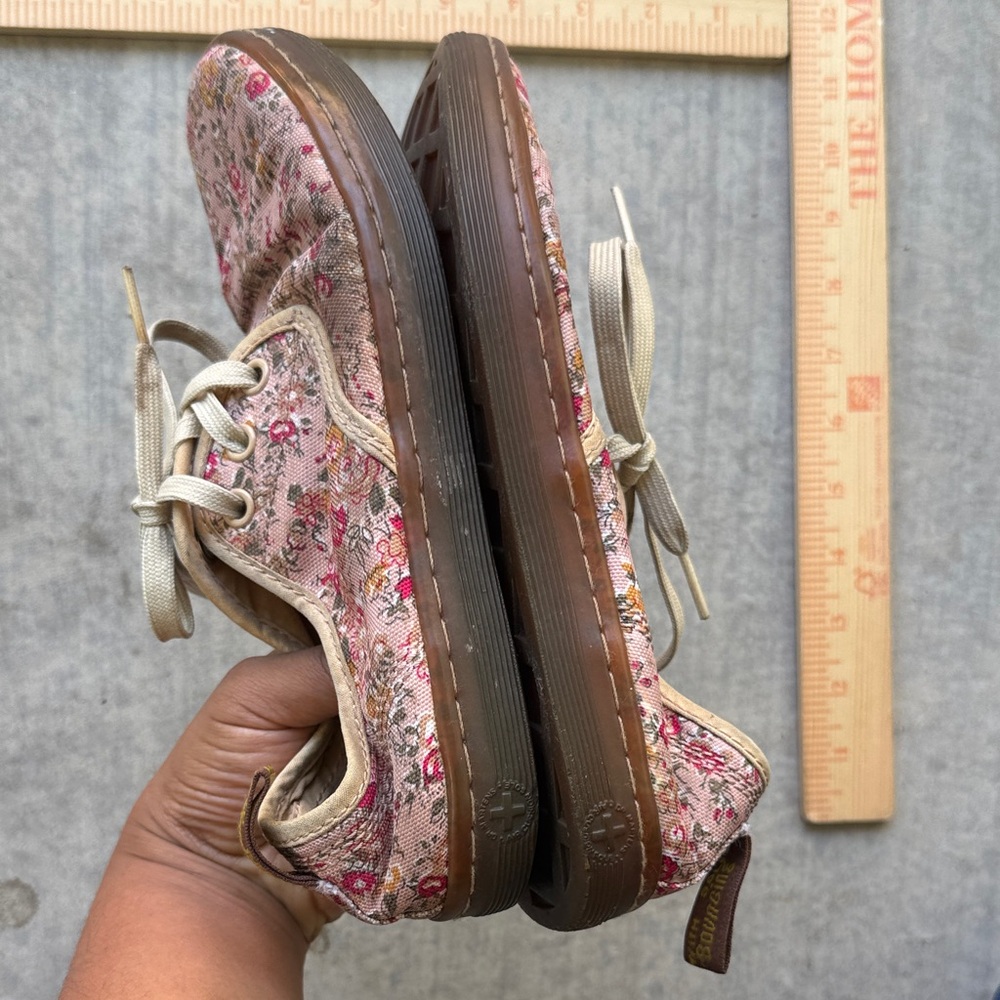 Dr. Martens Pink Floral Women's sneaker canvas comfy Flats - Picture 8 of 11